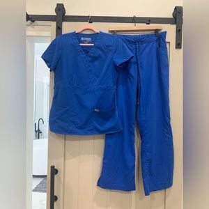 Medium Grey’s Anatomy Royal blue Scrub set